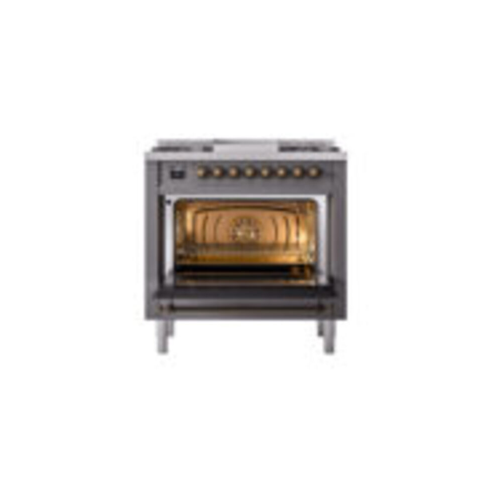ILVE_UP36FQNMPMGB_Nostalgie_II_oven_door_opened