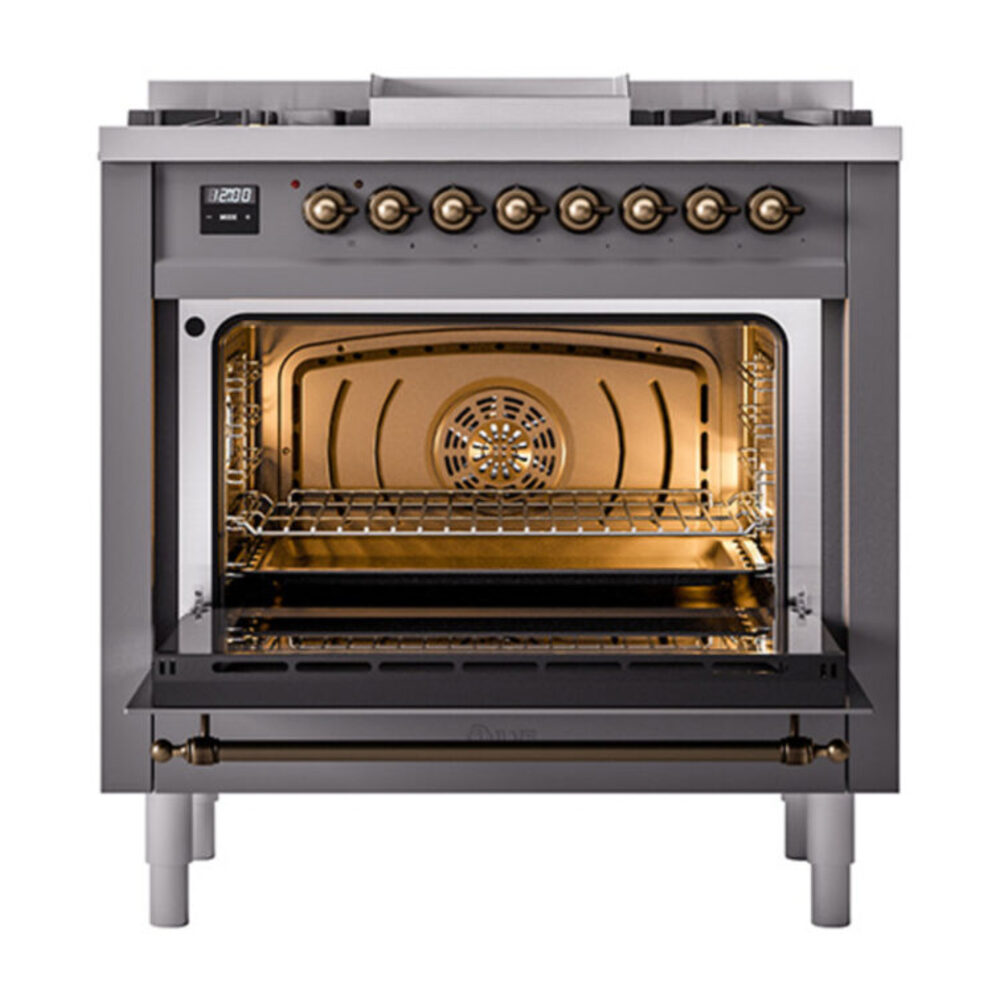 ILVE_UP36FQNMPMGB_Nostalgie_II_oven_door_opened