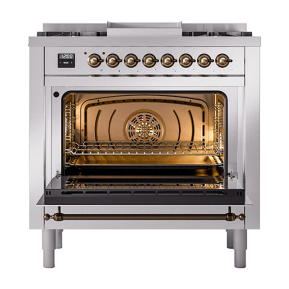 ILVE_UP36FQNMPSSB_Nostalgie_II_oven_door_opened