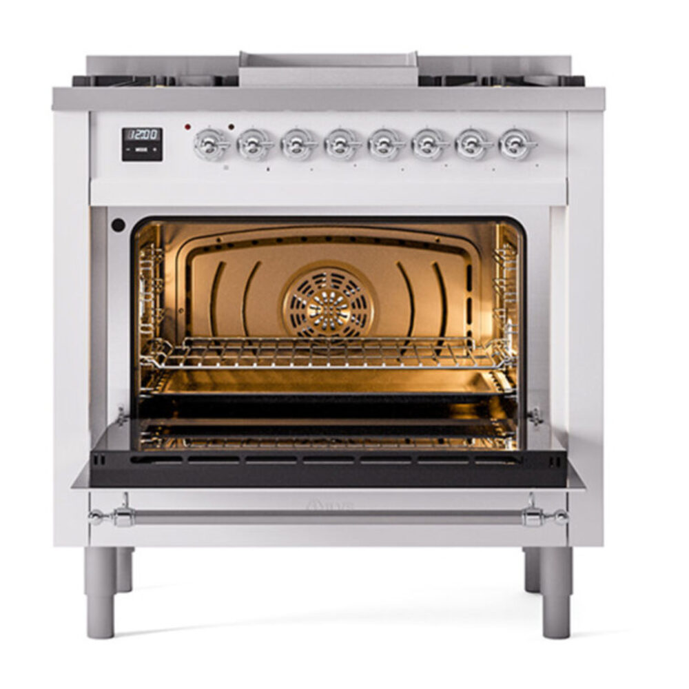ILVE_UP36FQNMPWHC_Nostalgie_II_oven_door_opened