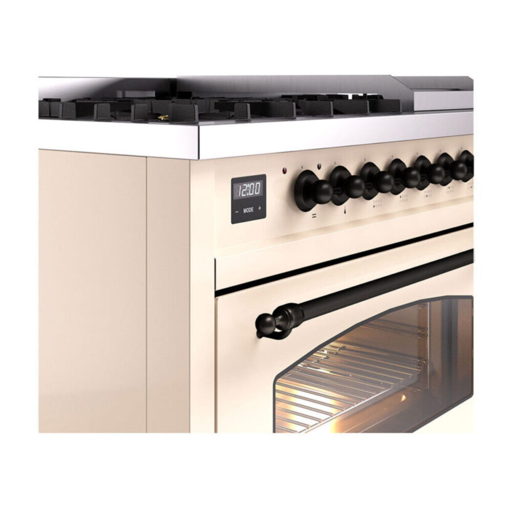 ILVE UP48F Nostalgie II 48 inch Dual Fuel Range with 5.02 cu. ft. Total Double Oven Capacity