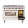 ILVE_UP48FNMPAWBLP_Nostalgie_II_48"_Dual_Fuel_Range_side_oven_door_opened