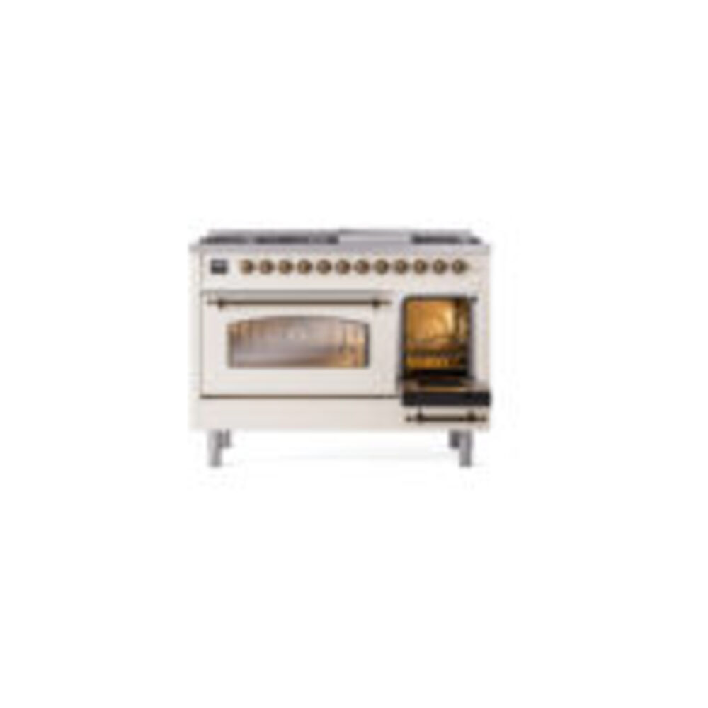ILVE_UP48FNMPAWBLP_Nostalgie_II_48"_Dual_Fuel_Range_side_oven_door_opened
