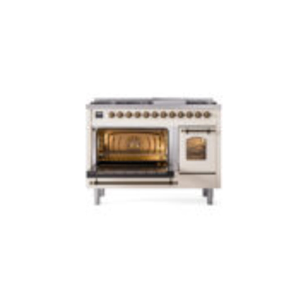 ILVE_UP48FNMPAWB_Nostalgie_II_48"_Dual_Fuel_Range_main_oven_door_opened