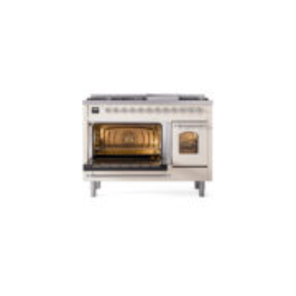 ILVE_UP48FNMPAWCLP_Nostalgie_II_48"_Dual_Fuel_Range_main_oven_door_opened