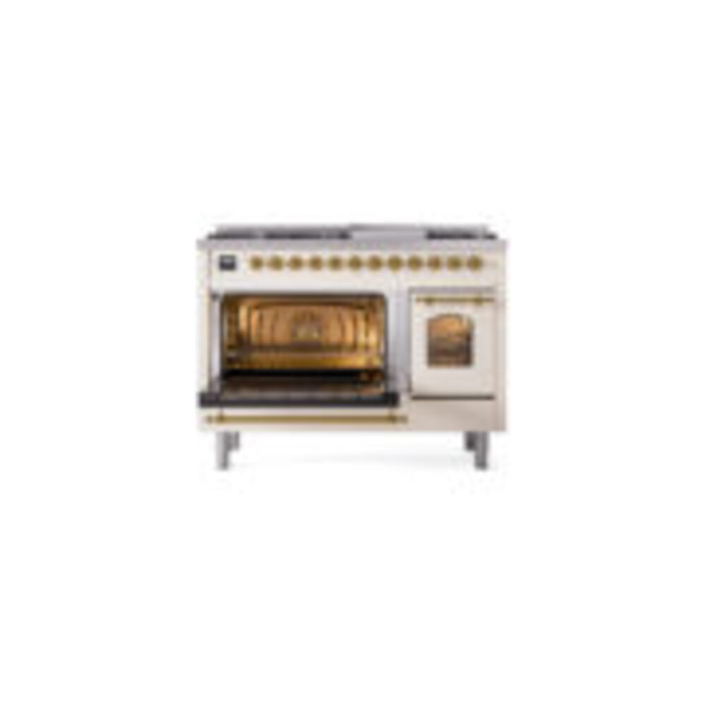 ILVE_UP48FNMPAWGLP_Nostalgie_II_48"_Dual_Fuel_Range_main_oven_door_opened