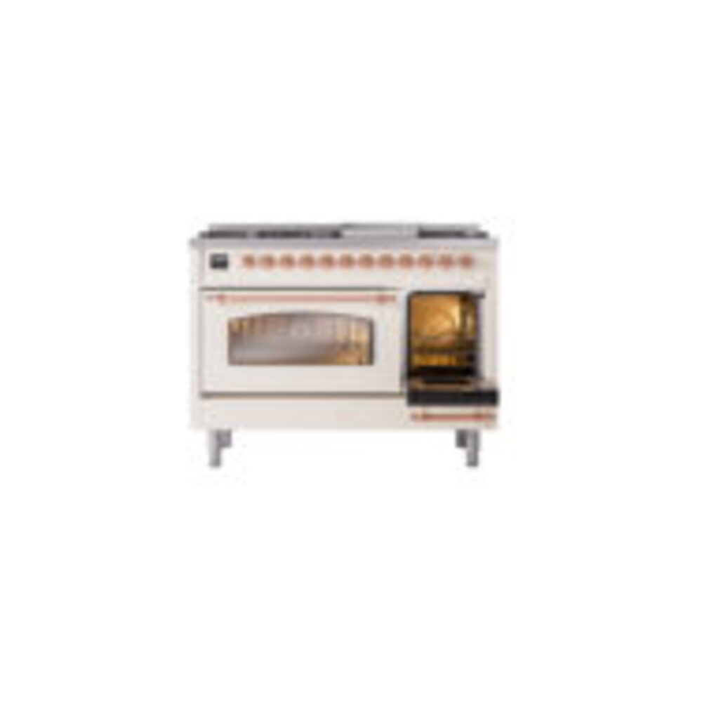 ILVE_UP48FNMPAWPLP_Nostalgie_II_48"_Dual_Fuel_Range_side_oven_door_opened