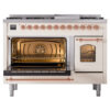 ILVE_UP48FNMPAWP_Nostalgie_II_48"_Dual_Fuel_Range_main_oven_door_opened
