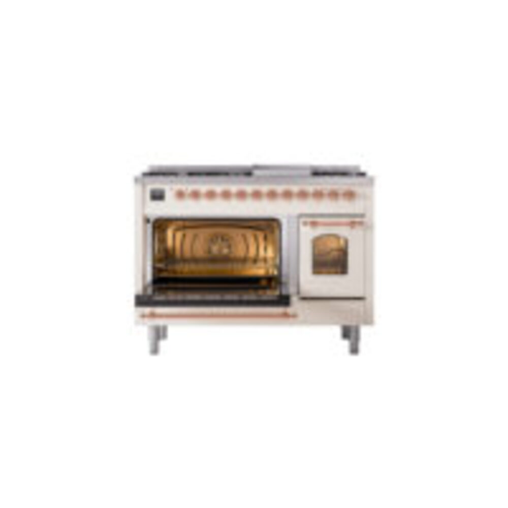 ILVE_UP48FNMPAWP_Nostalgie_II_48"_Dual_Fuel_Range_main_oven_door_opened