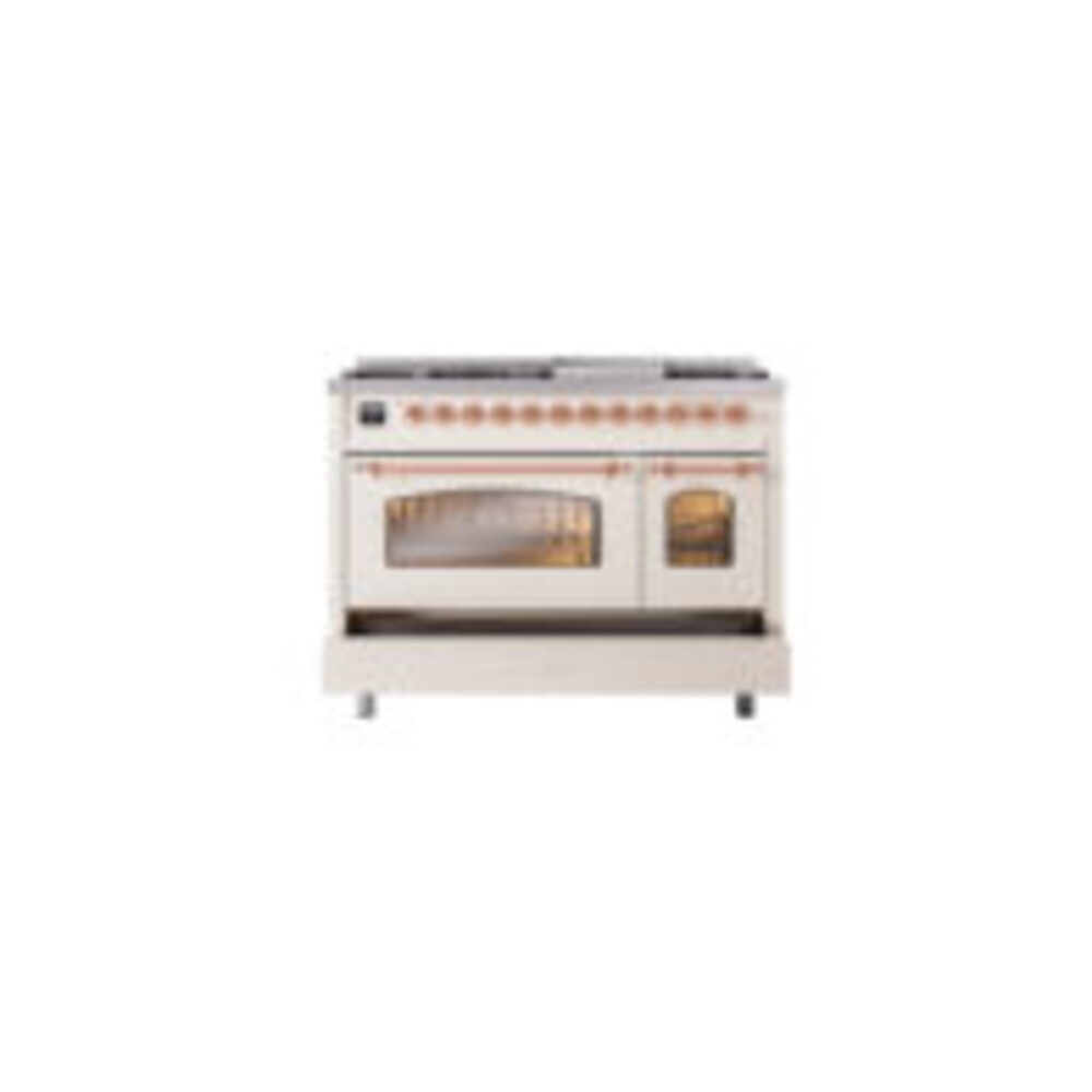 ILVE_UP48FNMPAWP_Nostalgie_II_48"_Dual_Fuel_Range_drawer_opened