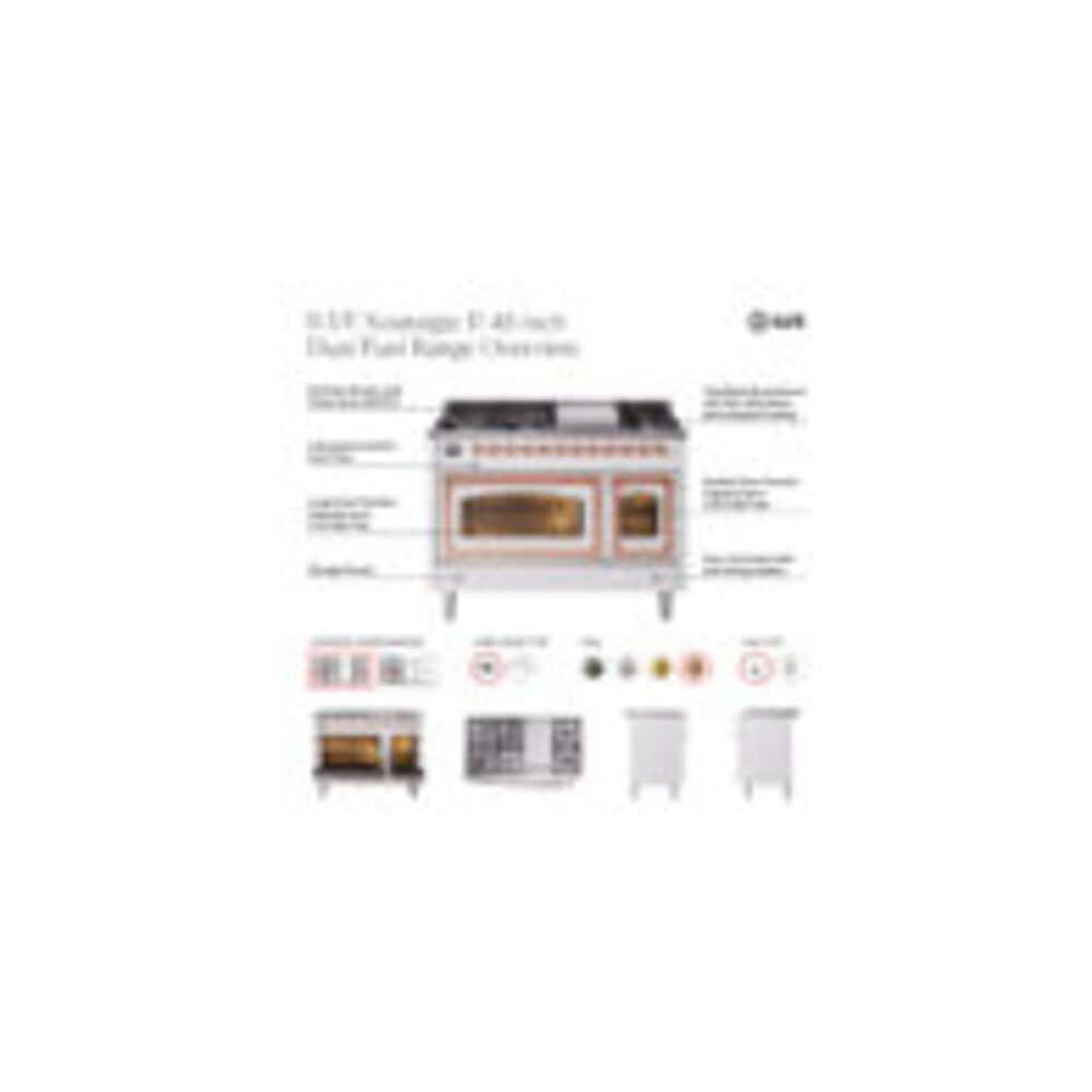 ILVE UP48F Nostalgie II 48 inch Dual Fuel Range