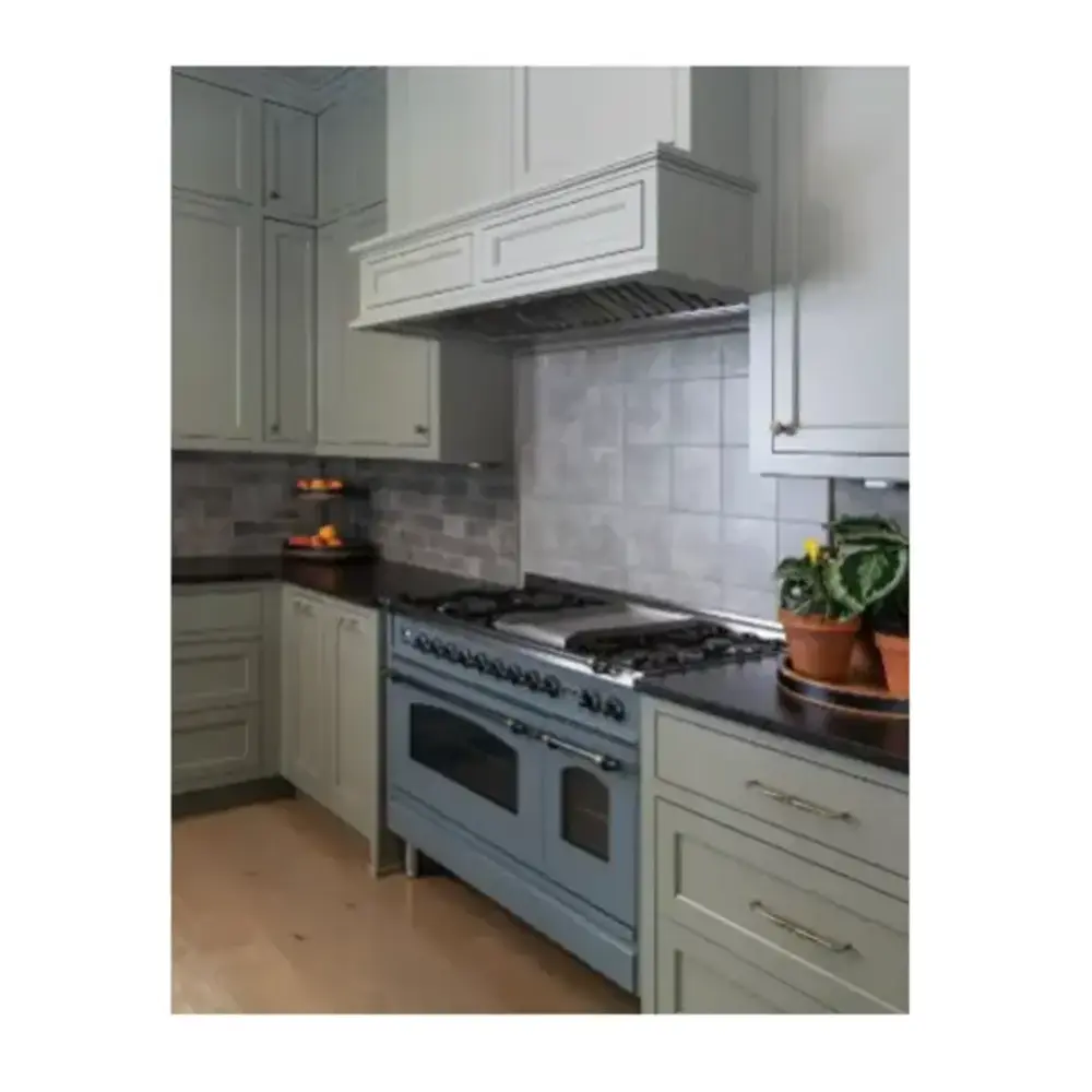 ILVE UP48FNMPBGB Nostalgie II 48 inch Dual Fuel Range with 5.02 cu. ft. Total Double Oven Capacity (8 Sealed Burners + Griddle, Natural Gas, Triple Glass Door, Blue Grey, Burnished) 2 ILVE UP48F Nostalgie II 48 inch Dual Fuel Range