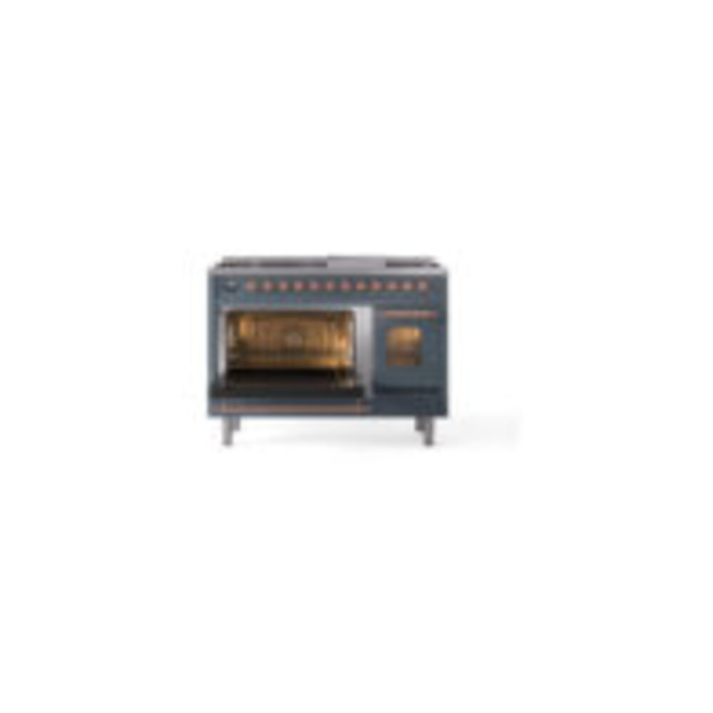 ILVE_UP48FNMPBGPLP_Nostalgie_II_48"_Dual_Fuel_Range_main_oven_door_opened