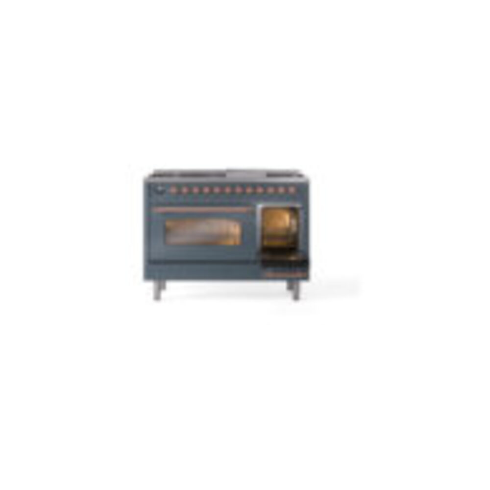 ILVE_UP48FNMPBGPLP_Nostalgie_II_48"_Dual_Fuel_Range_side_oven_door_opened