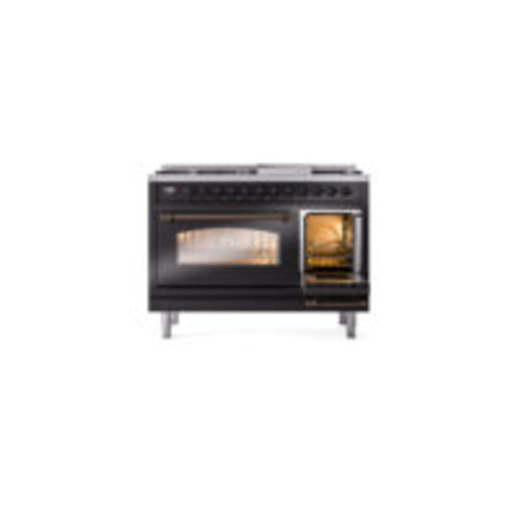 ILVE UP48F Nostalgie II 48 inch Dual Fuel Range with 5.02 cu. ft. Total Double Oven Capacity