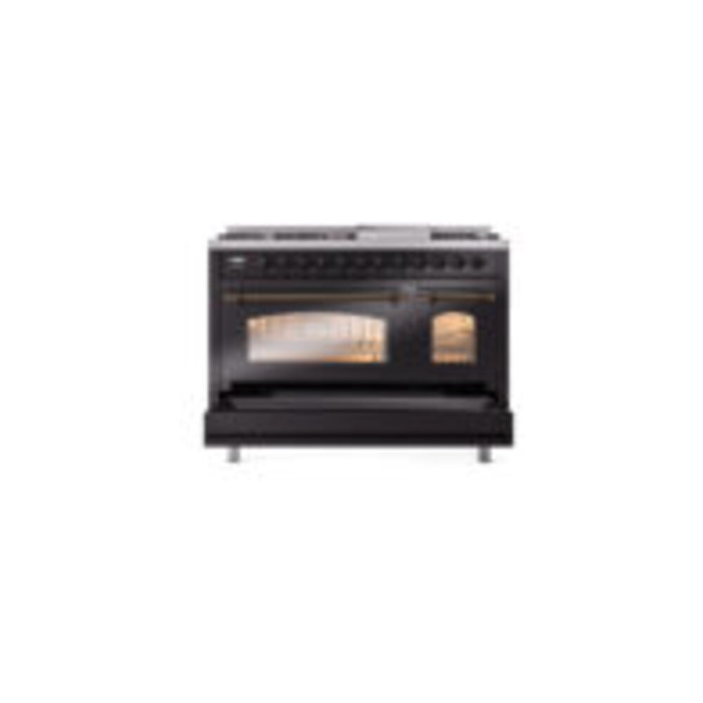ILVE UP48F Nostalgie II 48 inch Dual Fuel Range with 5.02 cu. ft. Total Double Oven Capacity
