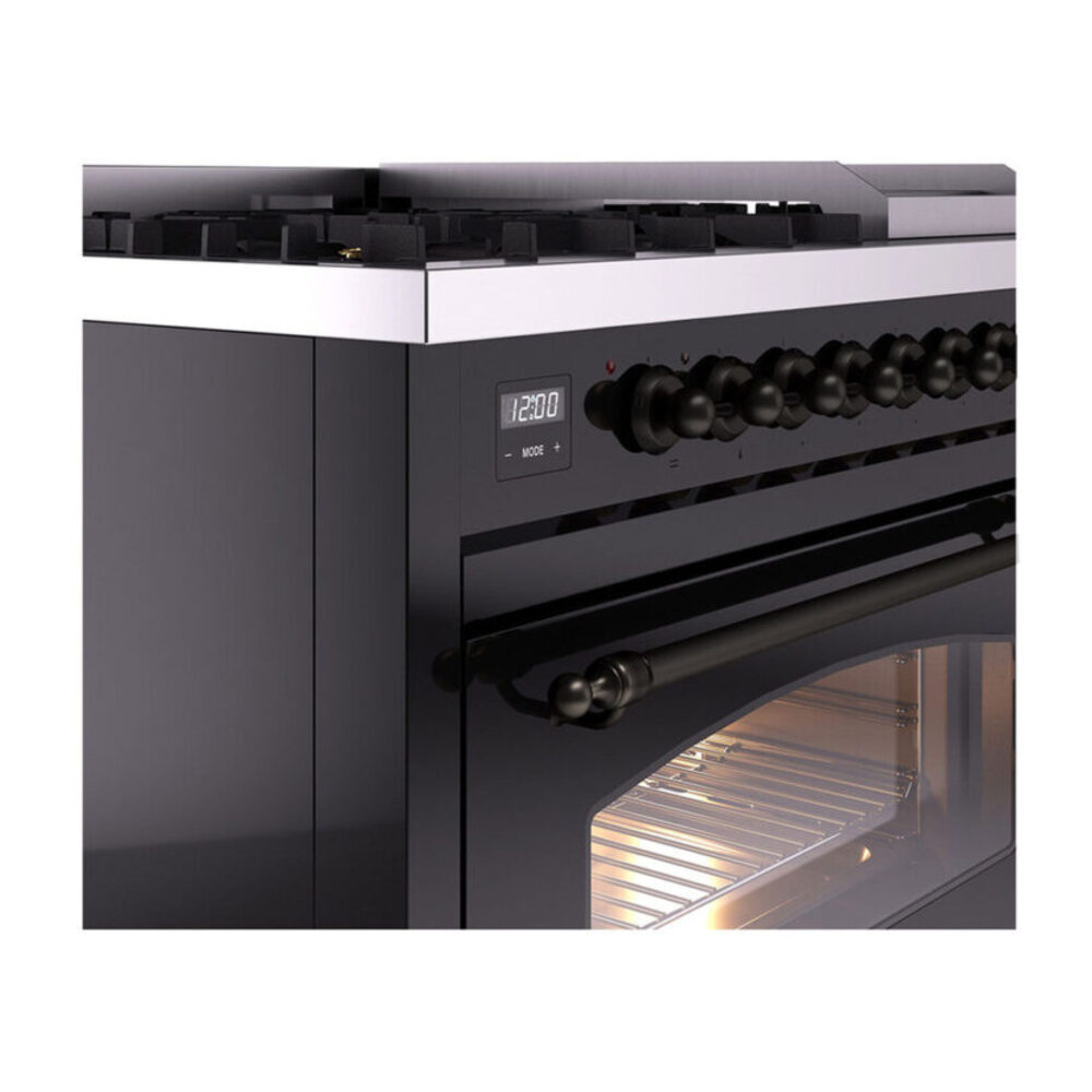 ILVE UP48F Nostalgie II 48 inch Dual Fuel Range with 5.02 cu. ft. Total Double Oven Capacity
