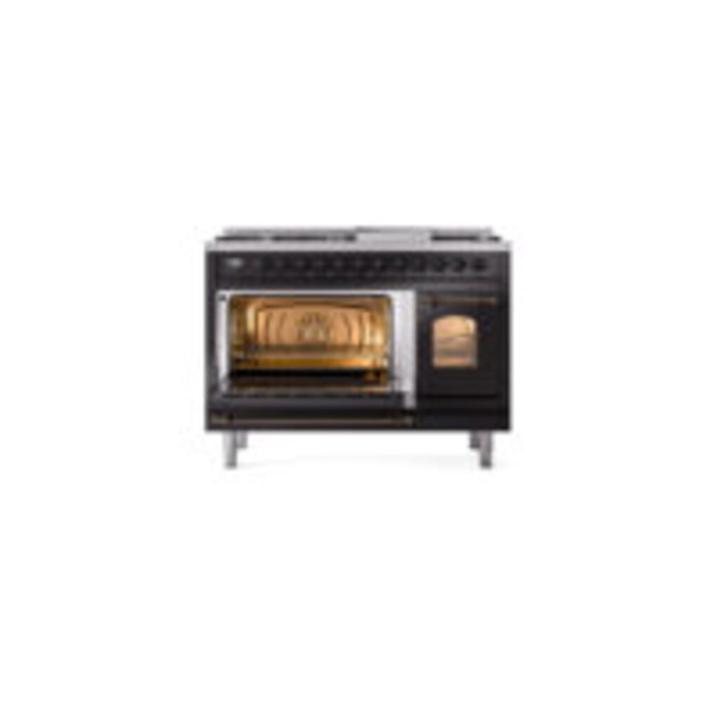 ILVE UP48F Nostalgie II 48 inch Dual Fuel Range with 5.02 cu. ft. Total Double Oven Capacity