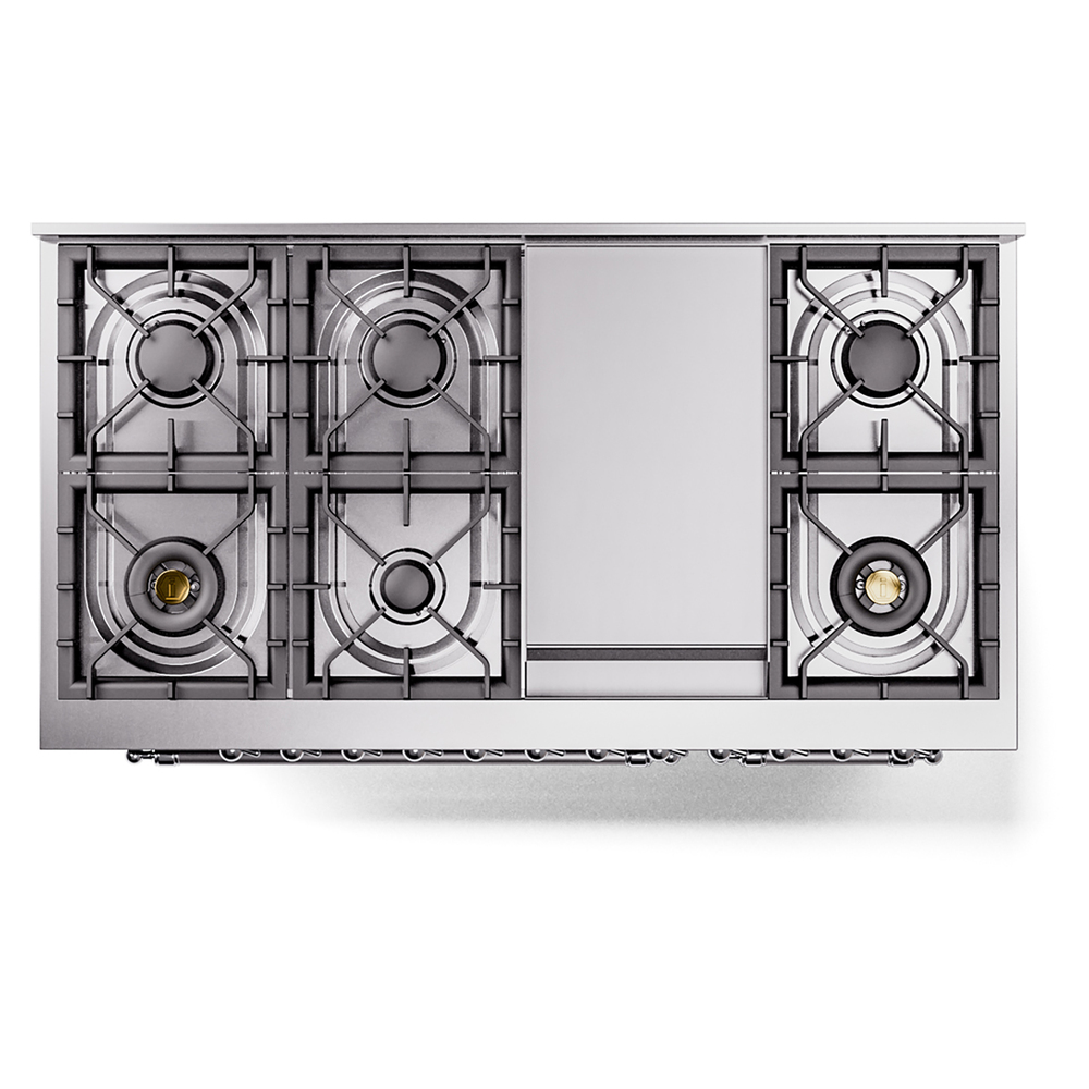 ILVE_UP48FNMPBKCLP_Nostalgie_II_48"_Dual_Fuel_Range_top_view