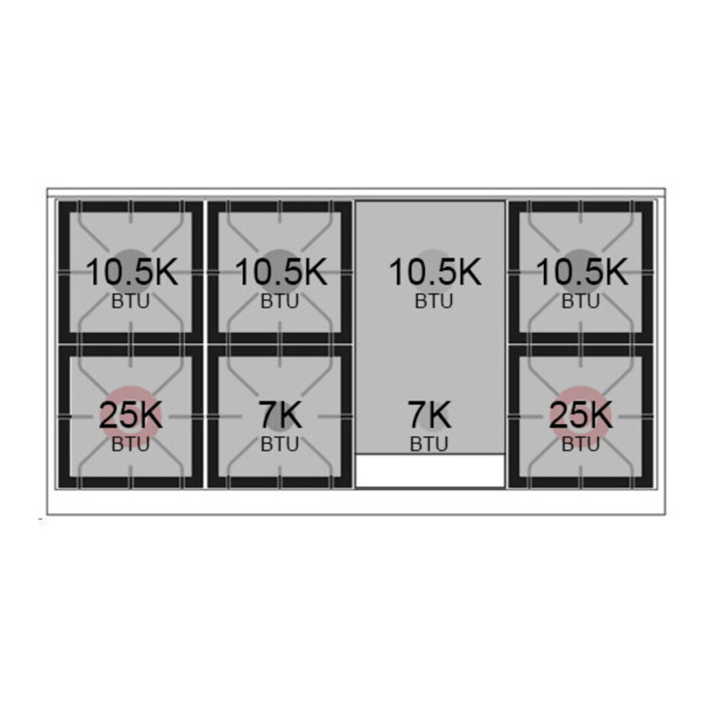 ILVE UP48FNMPBKG Nostalgie II 48 inch Dual Fuel Range with 5.02 cu. ft. Total Double Oven Capacity (8 Sealed Burners + Griddle, Natural Gas, Triple Glass Door, Glossy Black, Brass) 13 Burner-Configuration