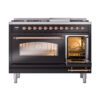 ILVE_UP48FNMPBKP_Nostalgie_II_48"_Dual_Fuel_Range_side_oven_door_opened