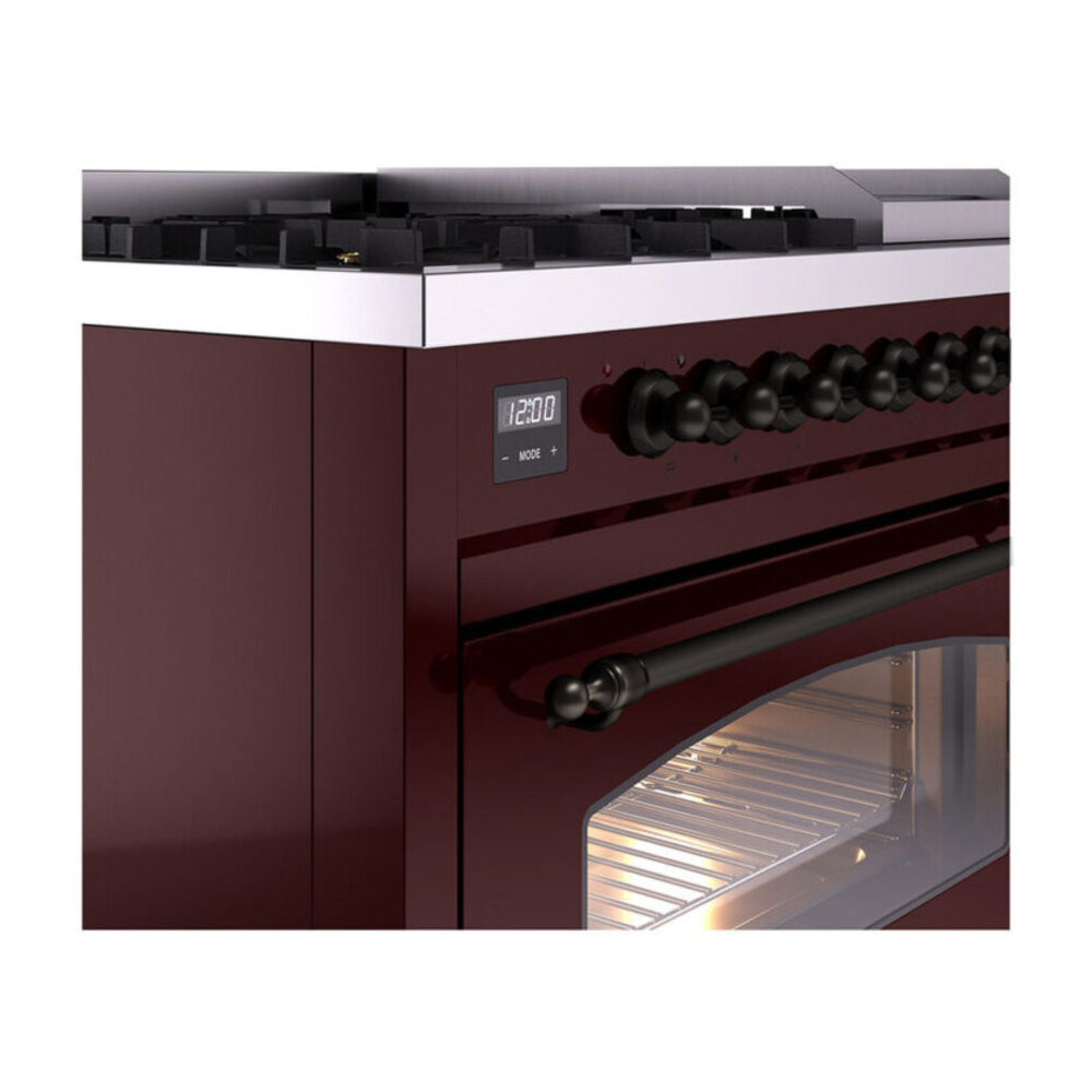 ILVE UP48F Nostalgie II 48 inch Dual Fuel Range with 5.02 cu. ft. Total Double Oven Capacity