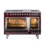 ILVE_UP48FNMPBUCLP_Nostalgie_II_48"_Dual_Fuel_Range_oven_door_opened