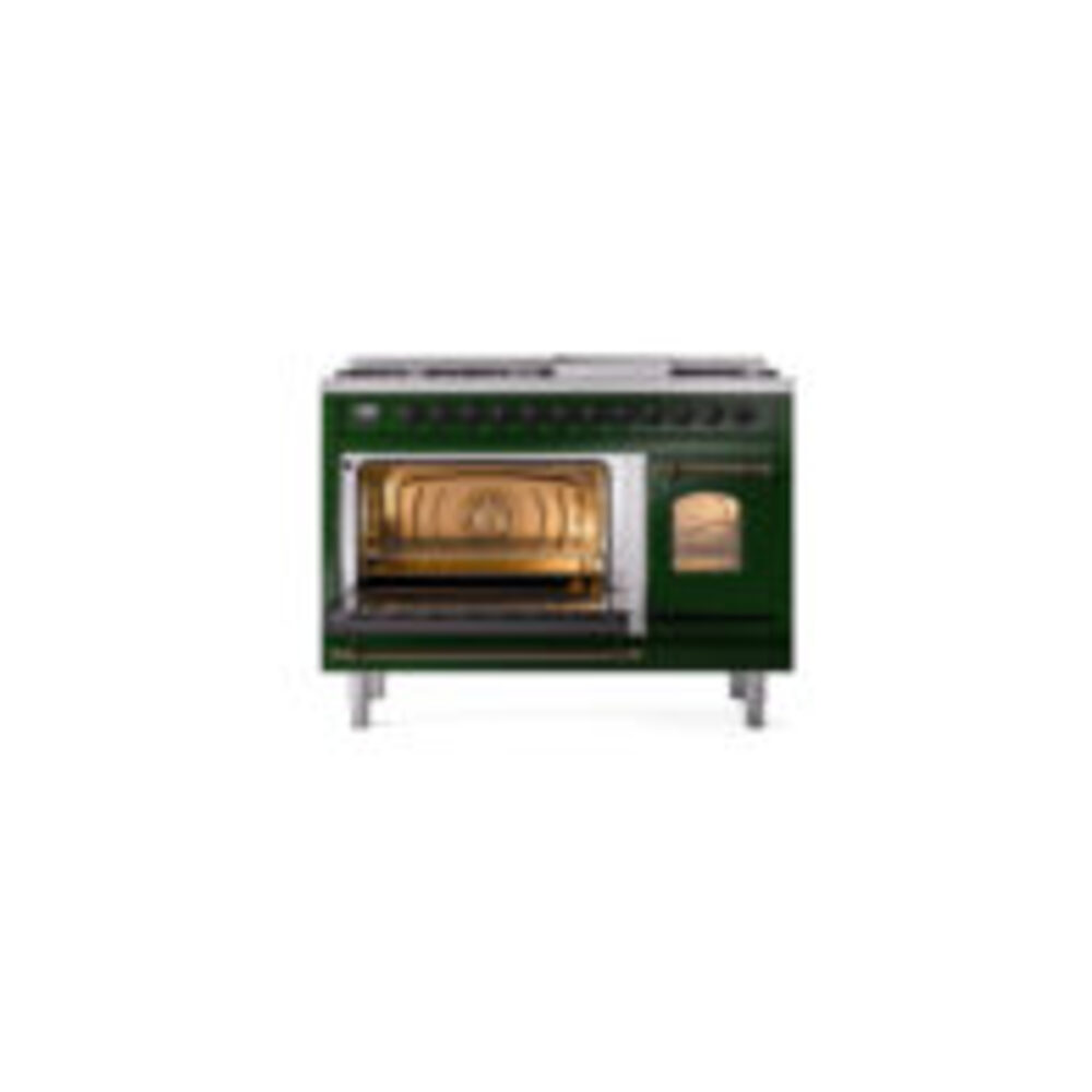 ILVE UP48F Nostalgie II 48 inch Dual Fuel Range with 5.02 cu. ft. Total Double Oven Capacity