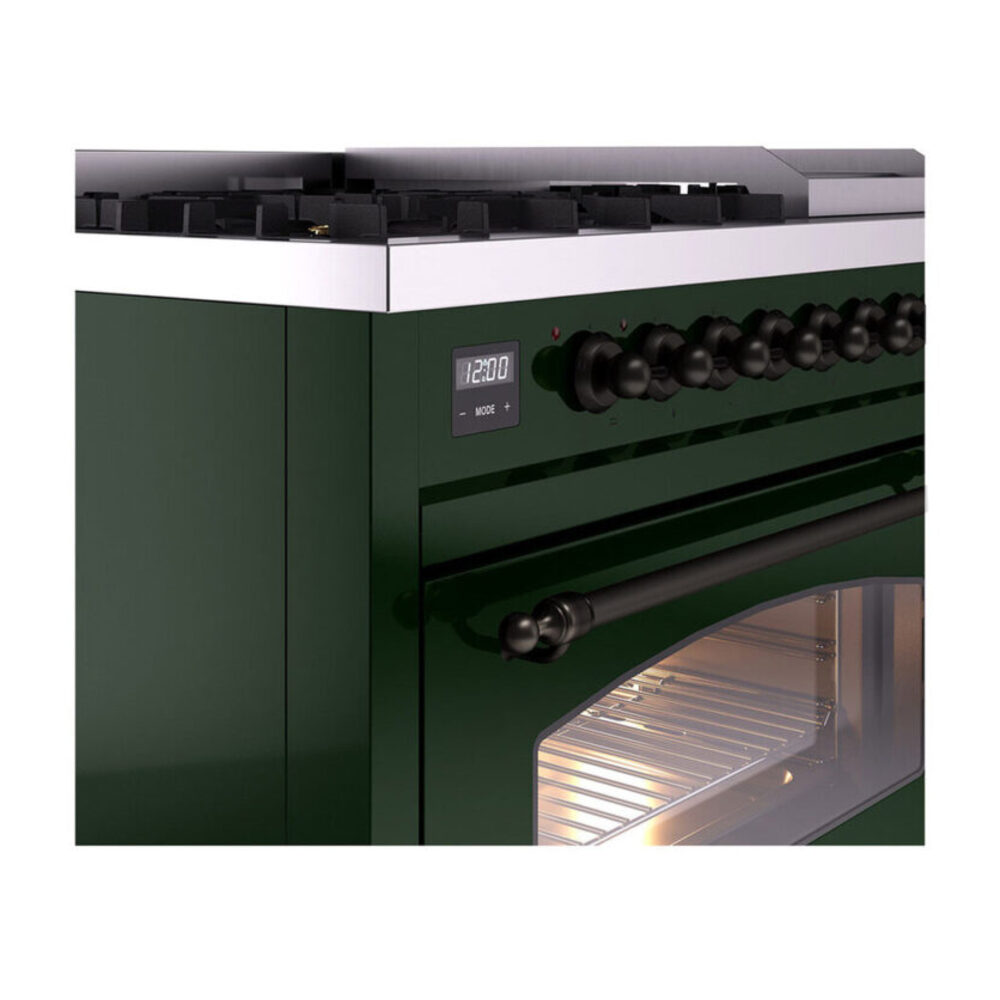ILVE UP48F Nostalgie II 48 inch Dual Fuel Range with 5.02 cu. ft. Total Double Oven Capacity