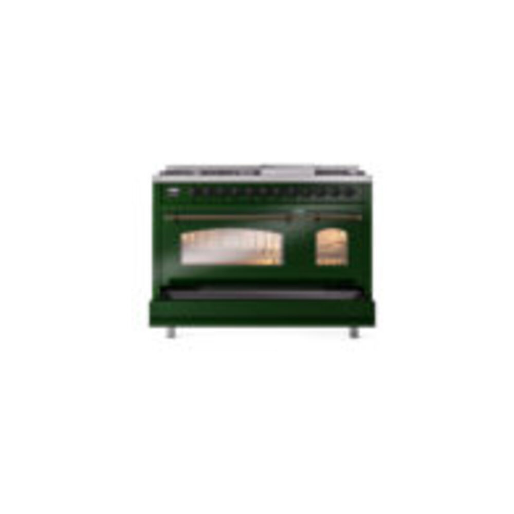 ILVE UP48F Nostalgie II 48 inch Dual Fuel Range with 5.02 cu. ft. Total Double Oven Capacity