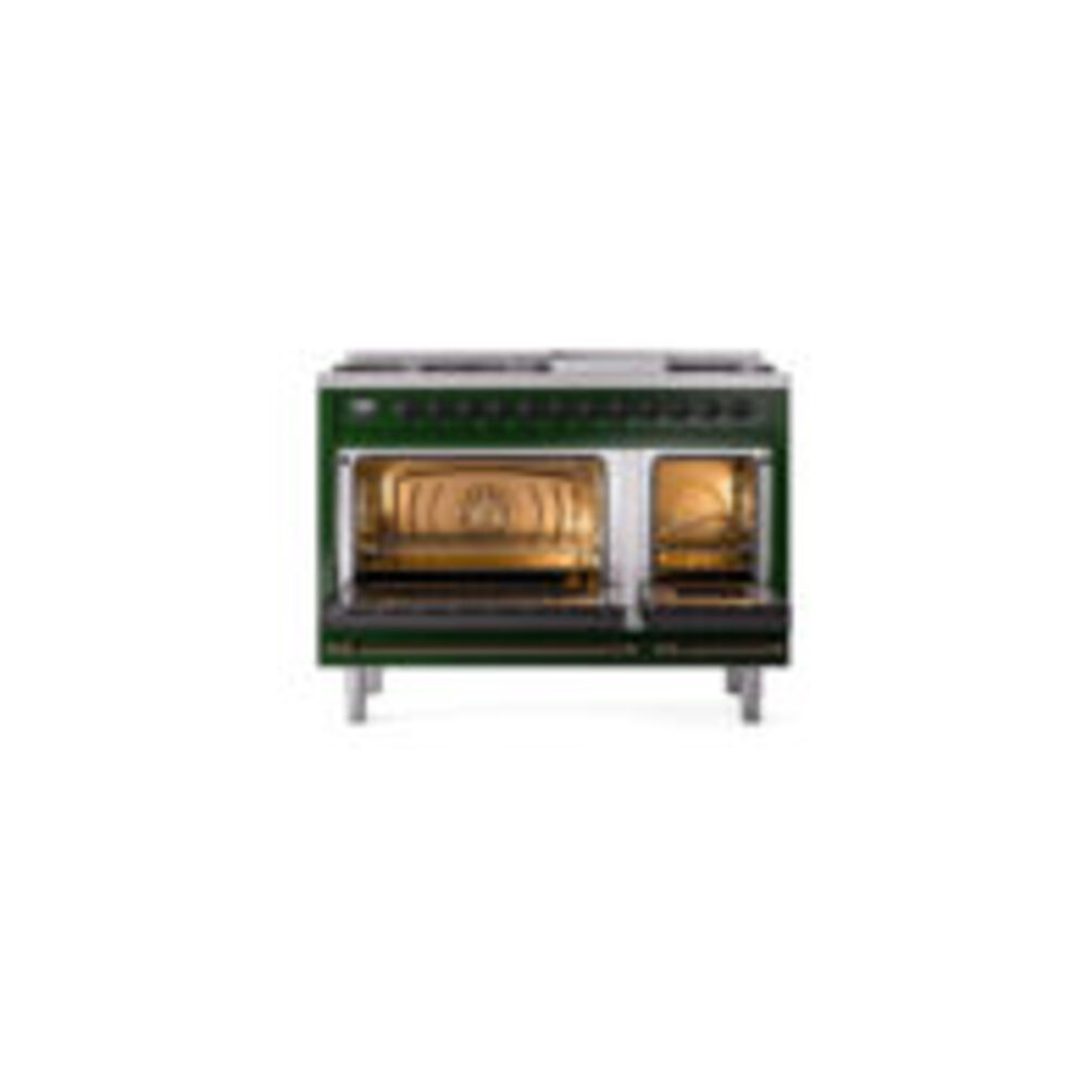 ILVE UP48F Nostalgie II 48 inch Dual Fuel Range with 5.02 cu. ft. Total Double Oven Capacity