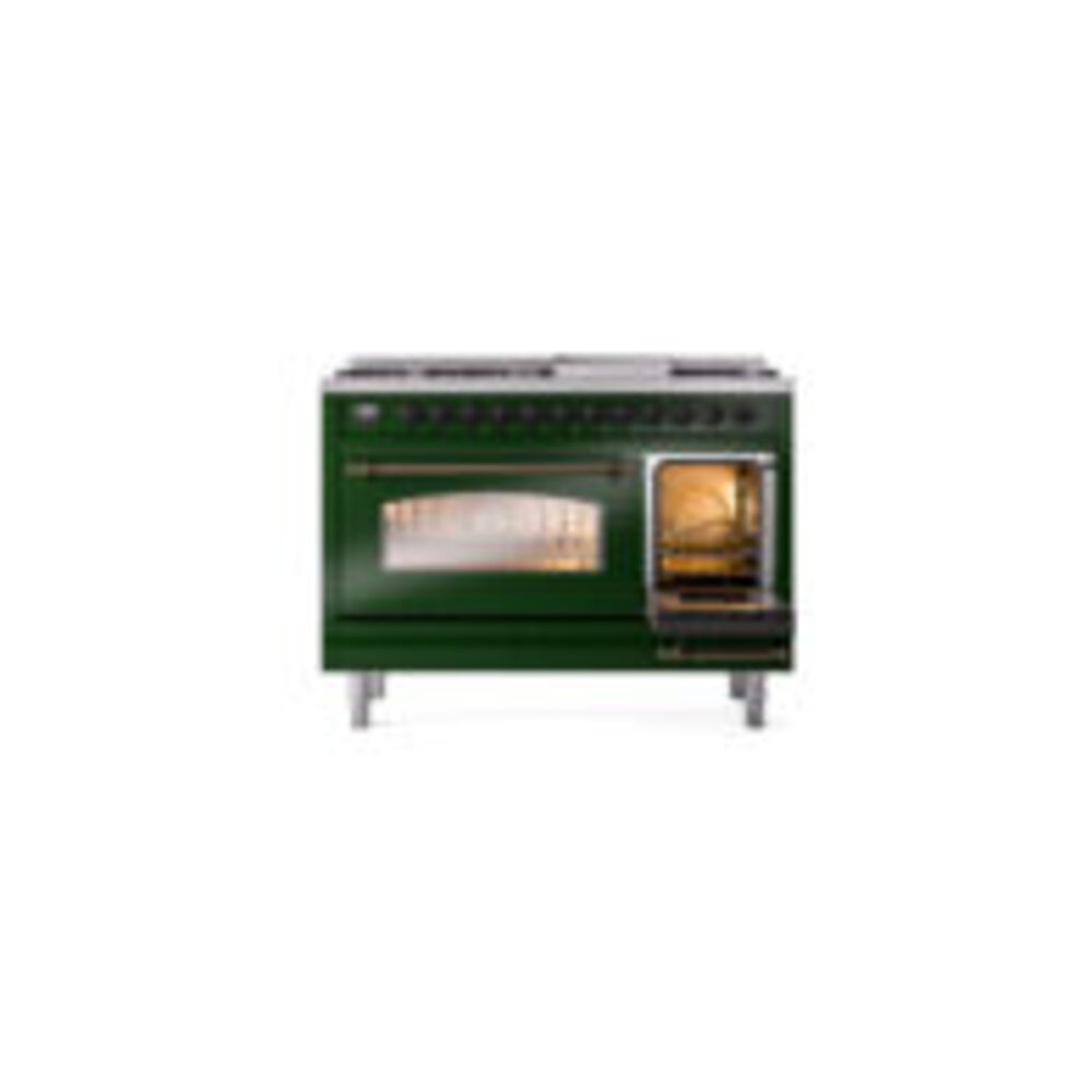 ILVE UP48F Nostalgie II 48 inch Dual Fuel Range with 5.02 cu. ft. Total Double Oven Capacity