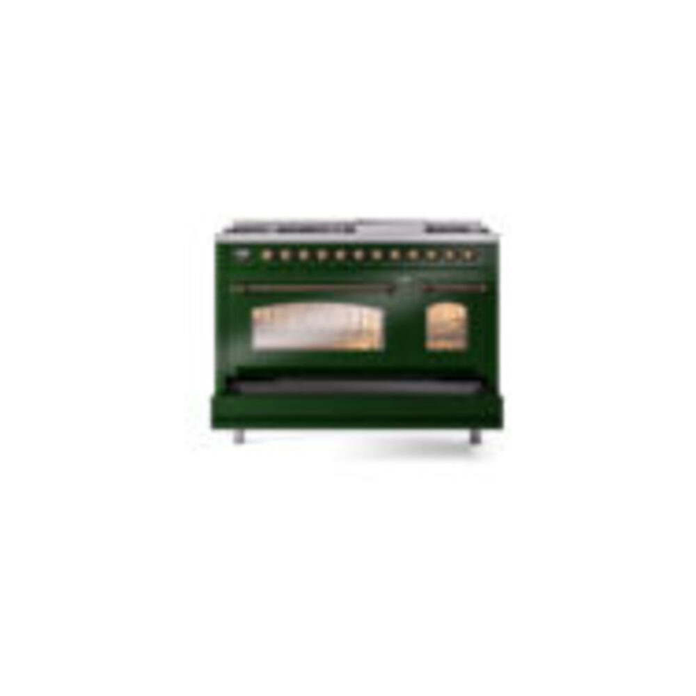 ILVE_UP48FNMPEGB_Nostalgie_II_48"_Dual_Fuel_Range_drawer_opened