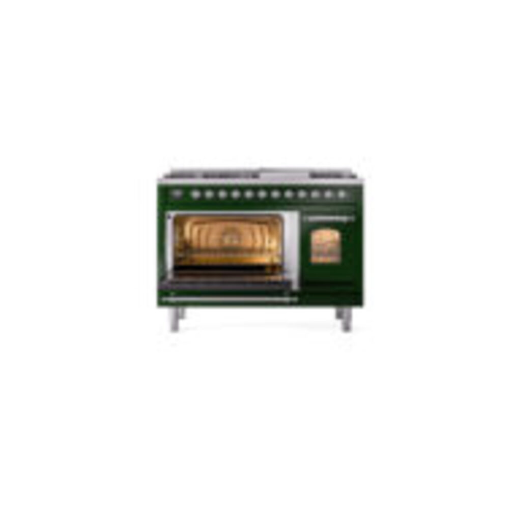 ILVE_UP48FNMPEGCLP_Nostalgie_II_48"_Dual_Fuel_Range_main_oven_door_opened