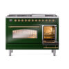 ILVE_UP48FNMPEGGLP_Nostalgie_II_48"_Dual_Fuel_Range_side_oven_door_opened