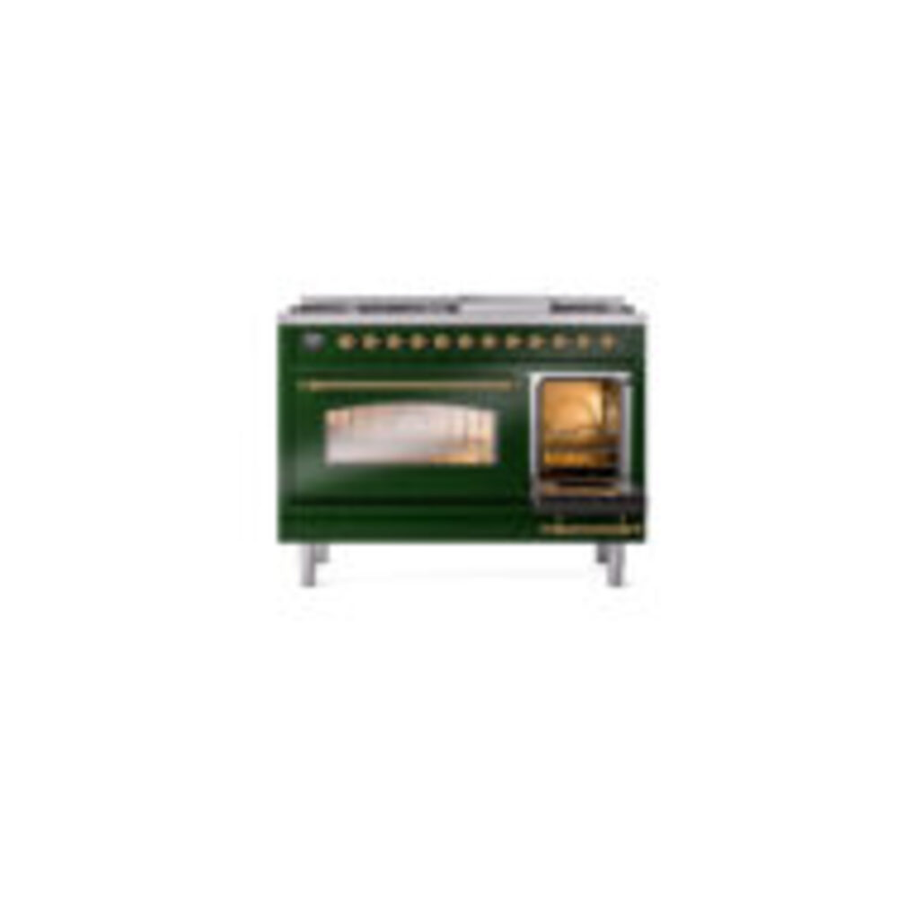 ILVE_UP48FNMPEGGLP_Nostalgie_II_48"_Dual_Fuel_Range_side_oven_door_opened
