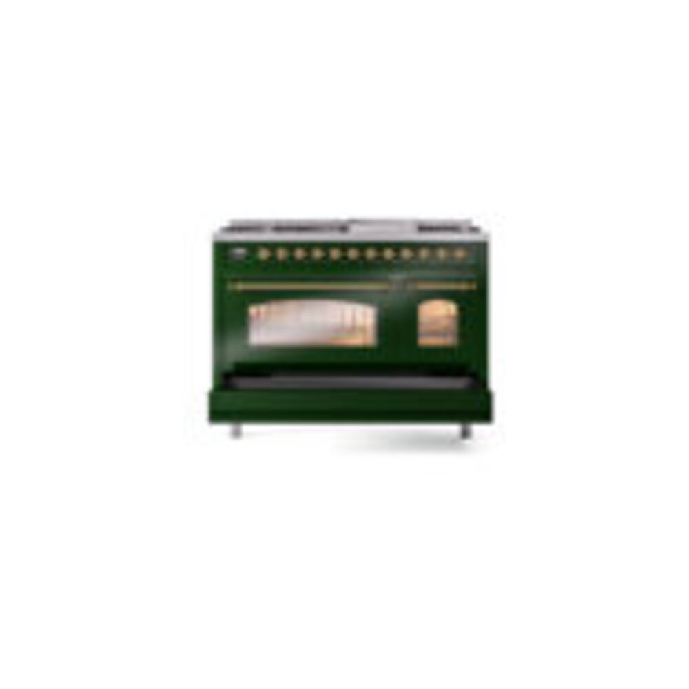 ILVE_UP48FNMPEGGLP_Nostalgie_II_48"_Dual_Fuel_Range_drawer_opened