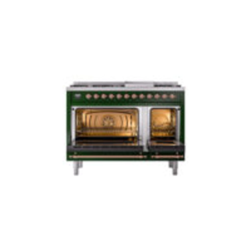 ILVE_UP48FNMPEGPLP_Nostalgie_II_48"_Dual_Fuel_Range_oven_door_opened