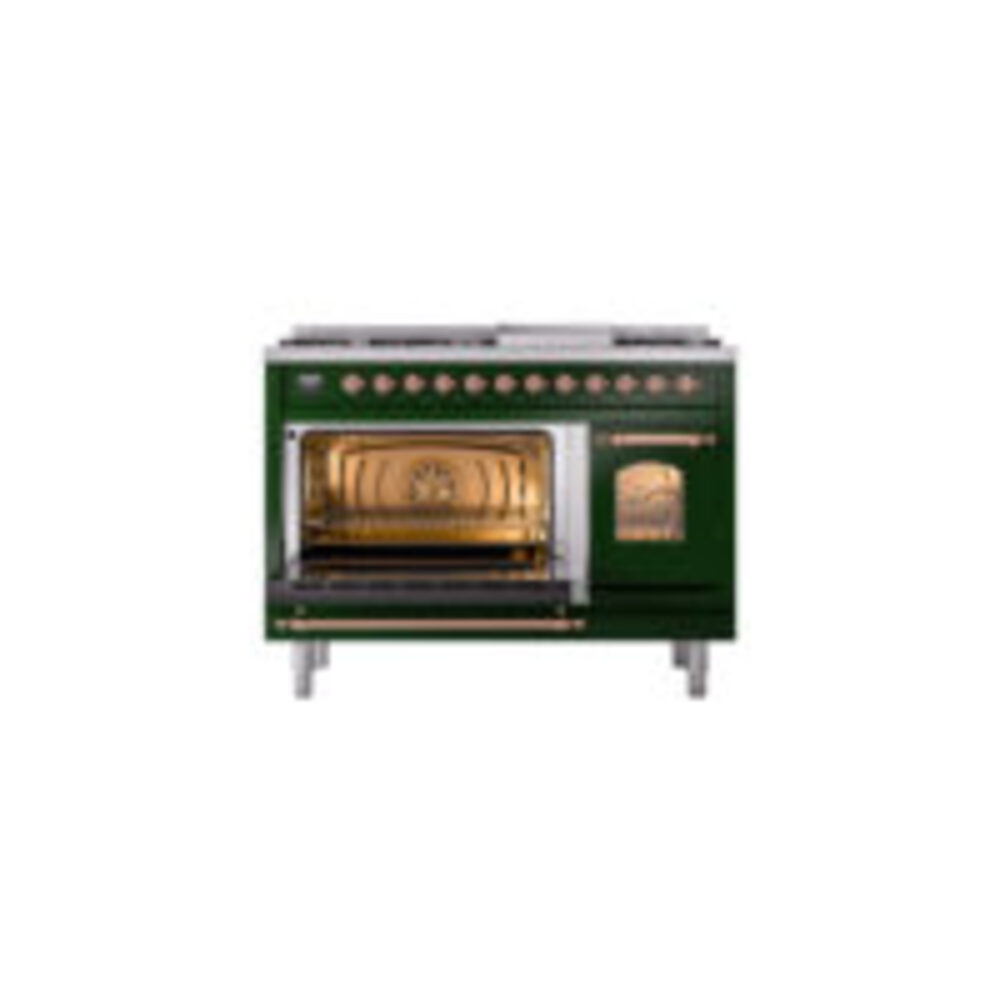 ILVE_UP48FNMPEGPLP_Nostalgie_II_48"_Dual_Fuel_Range_main_oven_door_opened