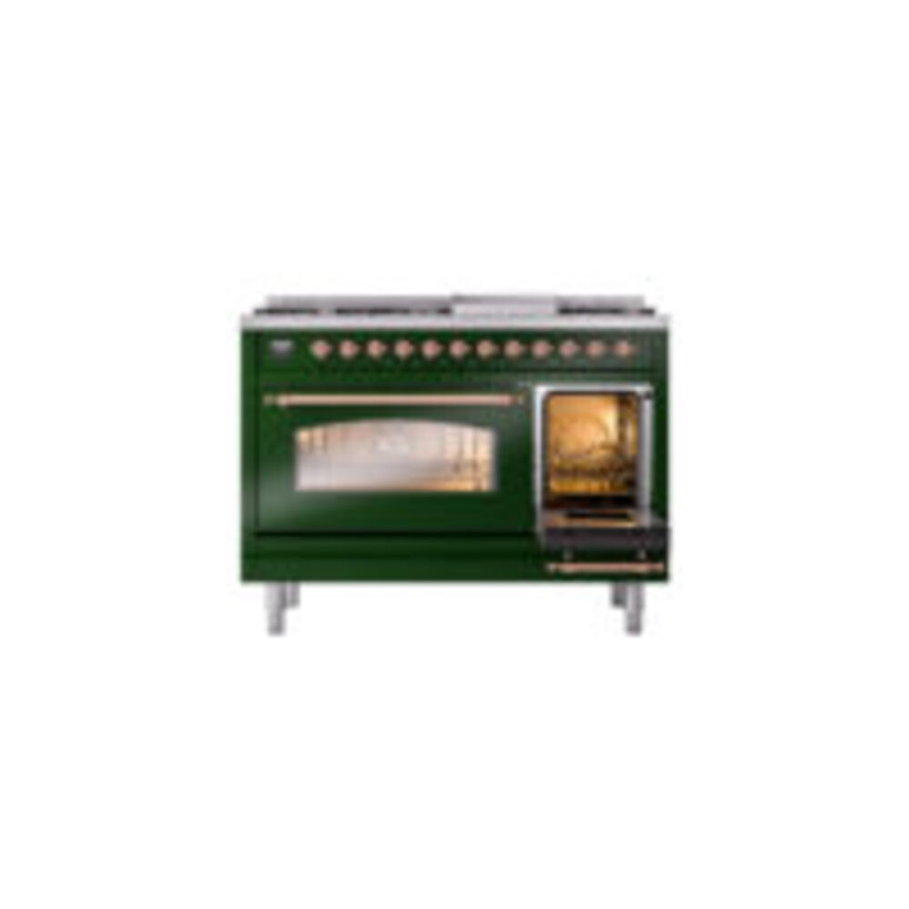 ILVE_UP48FNMPEGPLP_Nostalgie_II_48"_Dual_Fuel_Range_side_oven_door_opened