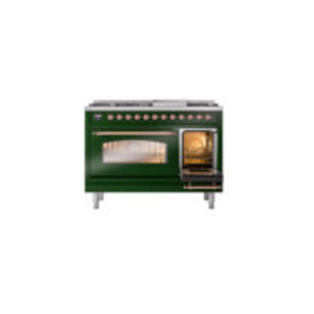 ILVE_UP48FNMPEGP_Nostalgie_II_48"_Dual_Fuel_Range_side_oven_door_opened