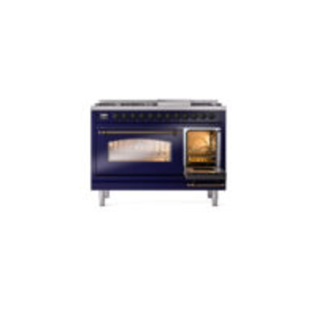 ILVE UP48F Nostalgie II 48 inch Dual Fuel Range with 5.02 cu. ft. Total Double Oven Capacity