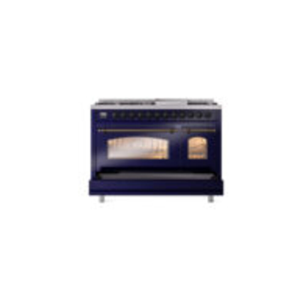 ILVE UP48F Nostalgie II 48 inch Dual Fuel Range with 5.02 cu. ft. Total Double Oven Capacity