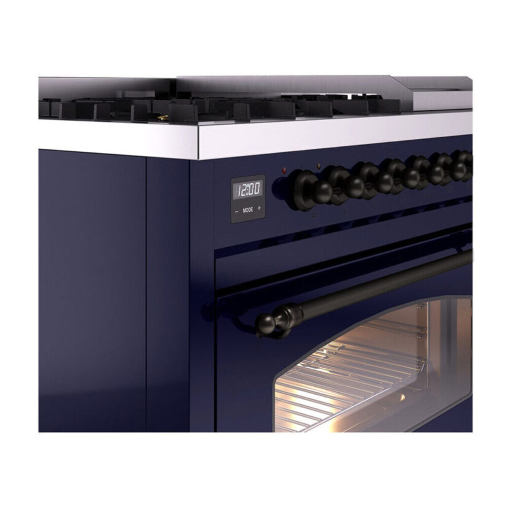 ILVE UP48F Nostalgie II 48 inch Dual Fuel Range with 5.02 cu. ft. Total Double Oven Capacity