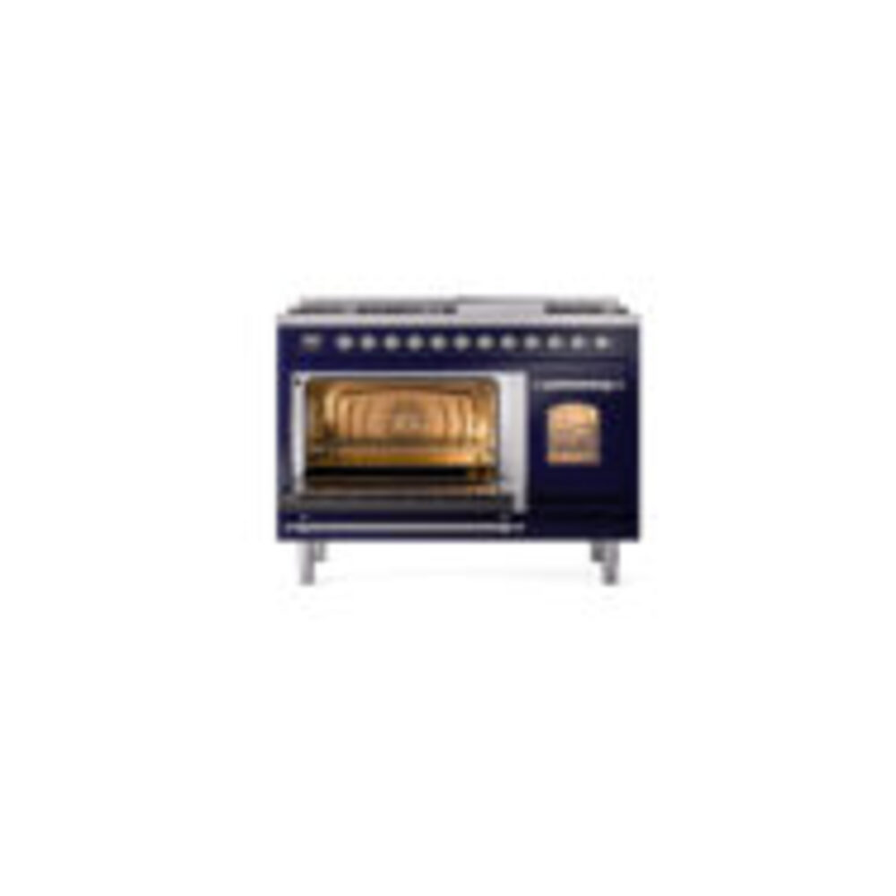ILVE_UP48FNMPMBCLP_Nostalgie_II_48"_Dual_Fuel_Range_main_oven_door_opened