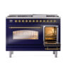 ILVE_UP48FNMPMBG_Nostalgie_II_48"_Dual_Fuel_Range_side_oven_door_opened