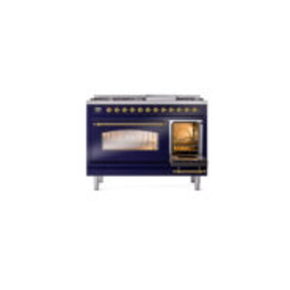 ILVE_UP48FNMPMBG_Nostalgie_II_48"_Dual_Fuel_Range_side_oven_door_opened