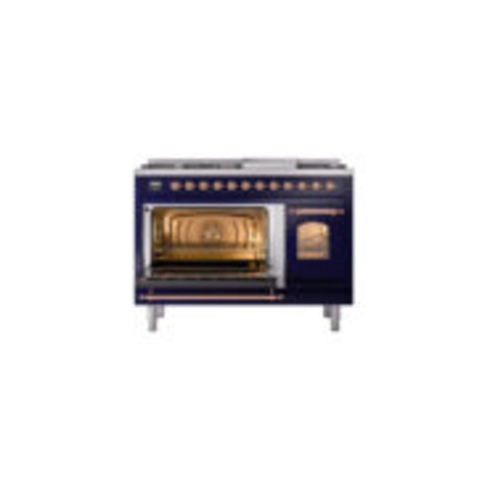 ILVE_UP48FNMPMBPLP_Nostalgie_II_48"_Dual_Fuel_Range_main_oven_door_opened