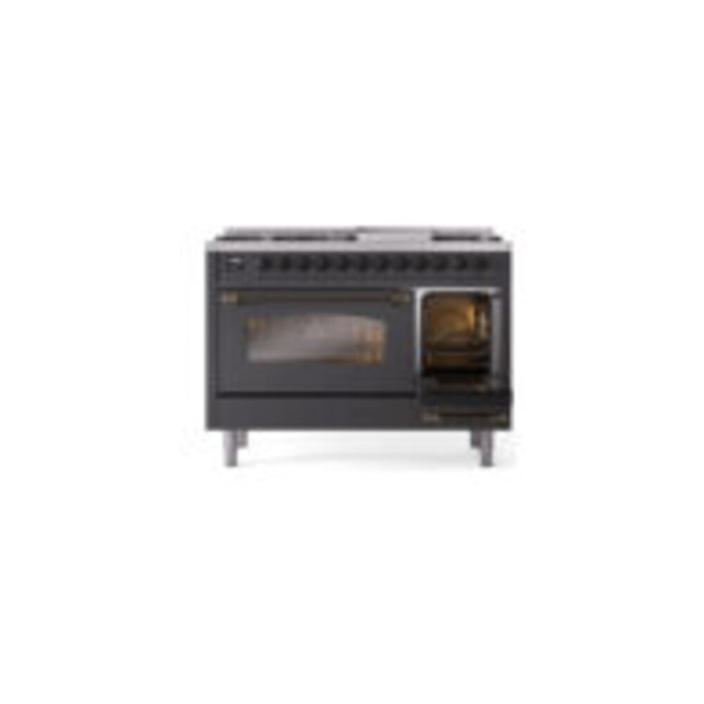 ILVE UP48F Nostalgie II 48 inch Dual Fuel Range with 5.02 cu. ft. Total Double Oven Capacity