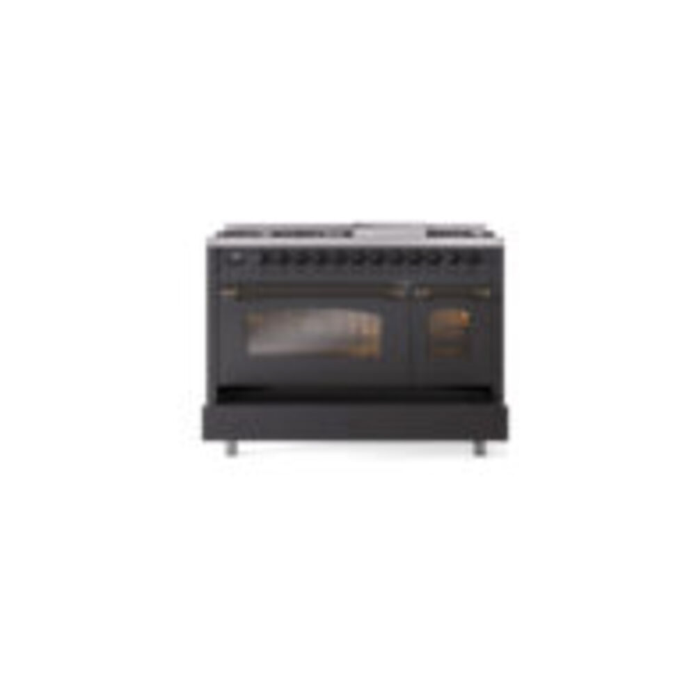 ILVE UP48F Nostalgie II 48 inch Dual Fuel Range with 5.02 cu. ft. Total Double Oven Capacity